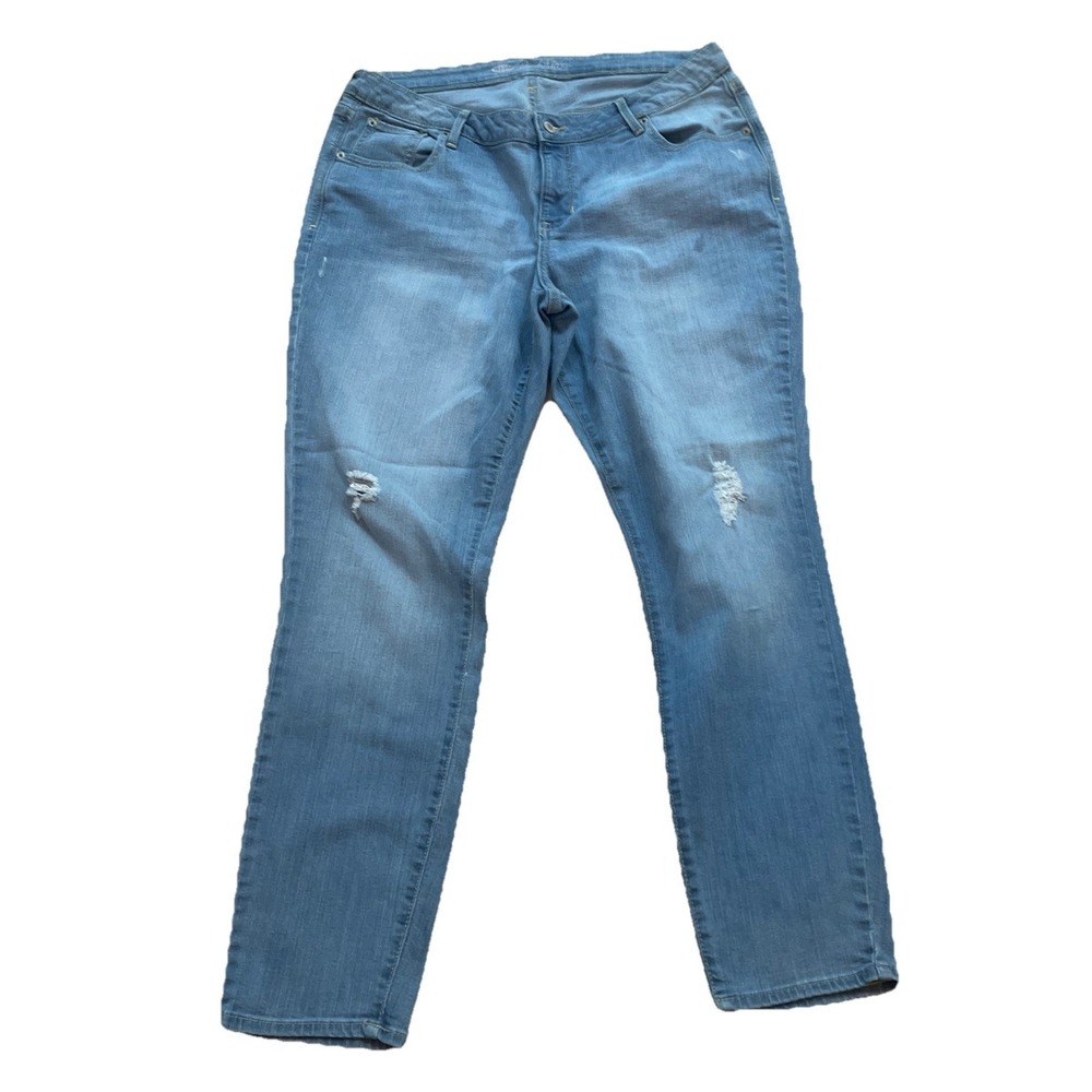Old‎ Navy Rockstar Regular Distressed Light Wash High Rise Jeans Women's 18